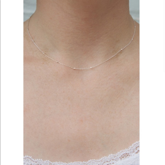 Brandy Melville Jewelry - BRANDY MELVILLE Mini Silver Beaded Necklace
